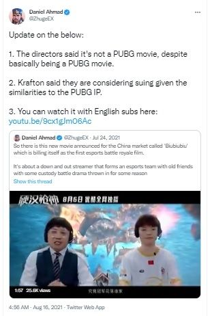 Dugaan Free Fire disebut menjiplak PUBG. [Twitter]