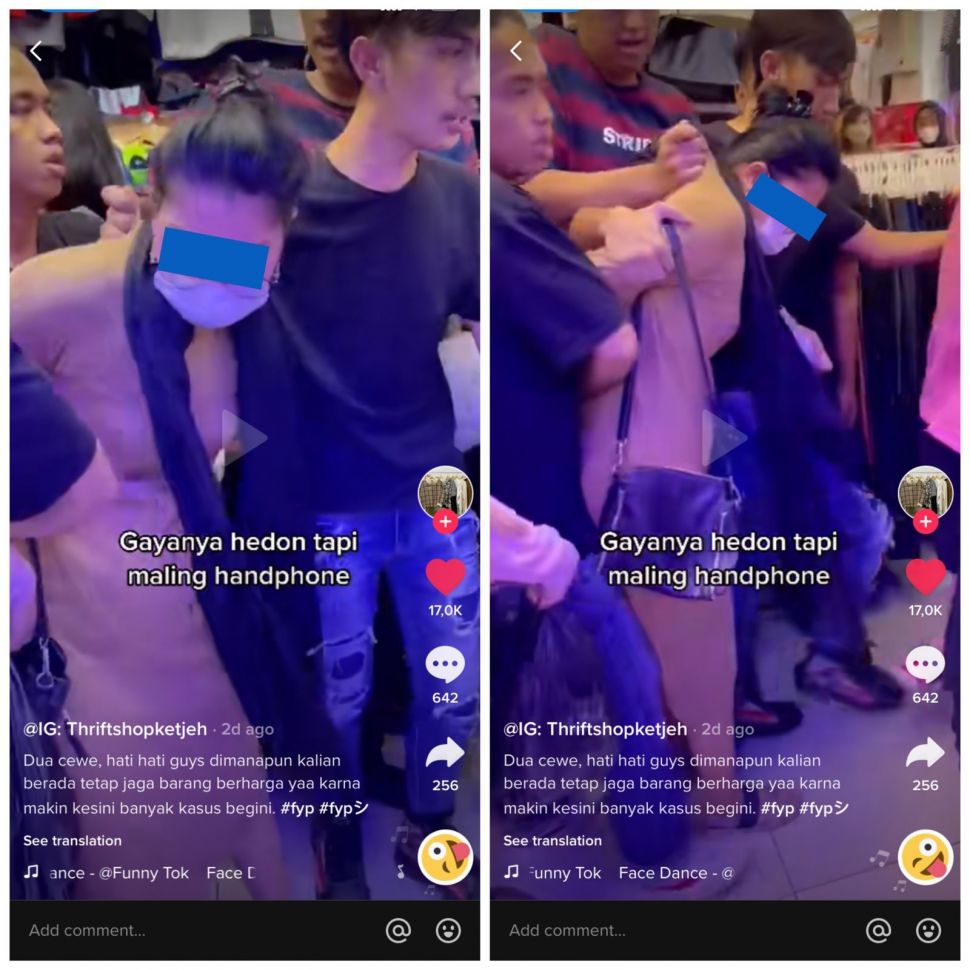 Gaya hedon tapi maling handphone, wanita berpenampilan sosialita kepergok lagi mencuri (TikTok/thriftshopketjeh)