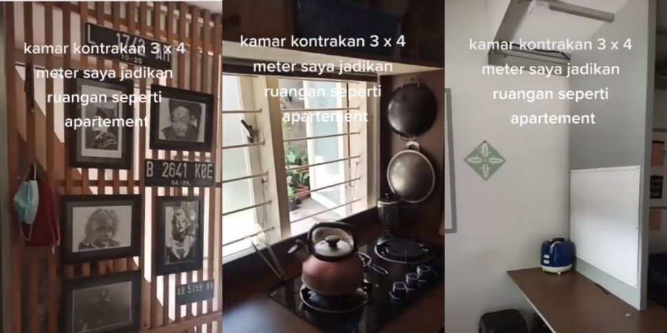 Sulap kontrakan jadi apartemen (tiktok.com/@hartanta1073)