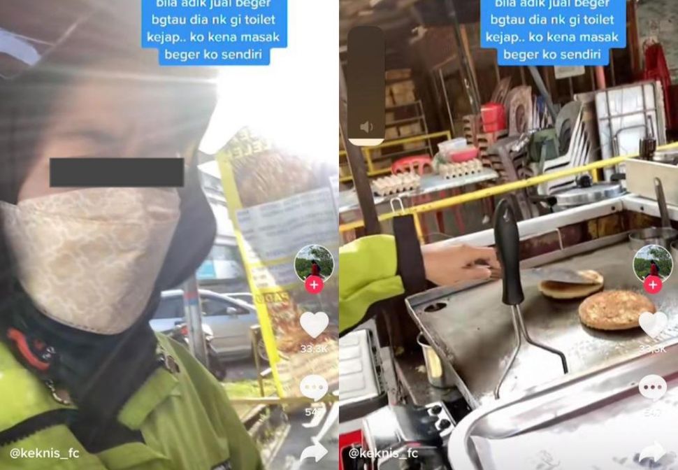 Penjual Burger Kebelet BAB, Aksi Pelanggan Ini Curi Perhatian Karena Masak Sendiri (TikTok)