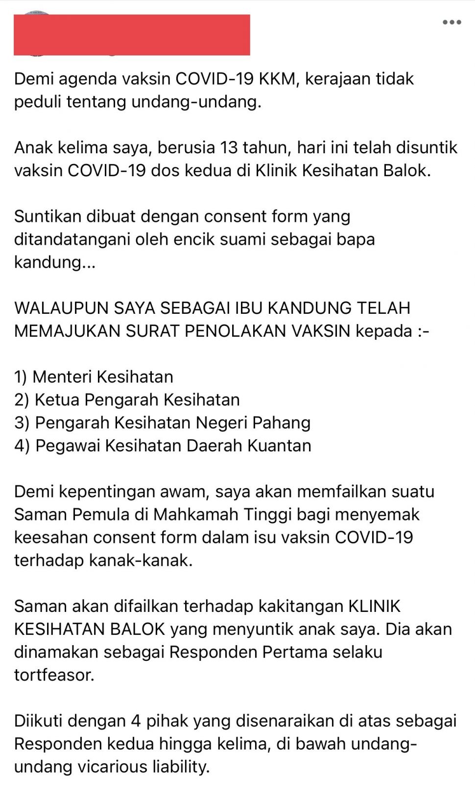 Vaksin covid 19 pahang