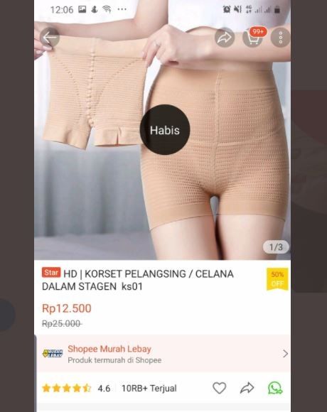 Viral Beli Celana Korset Pelangsing, Cuma Muat Dipakai Anak 9 Bulan (twitter.com/txtdarionlshop)