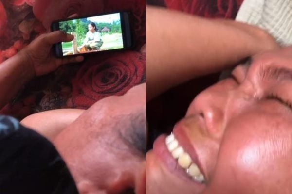 Viral Emak-emak Lemas Nonton Layangan Putus. (TikTok)