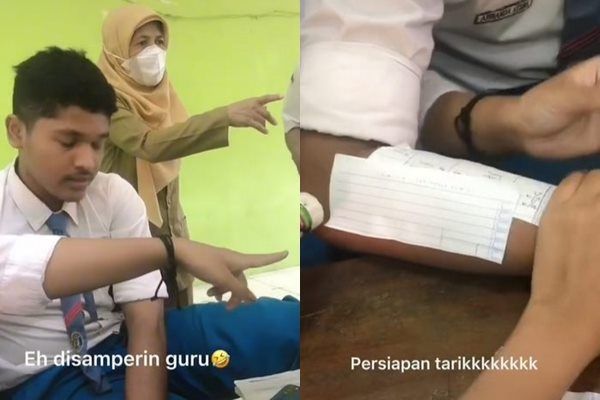 Viral Siswa Cowok Asyik Waxing Saat Pelajaran Pakai Modal Sederhana Ini. (TikTok)