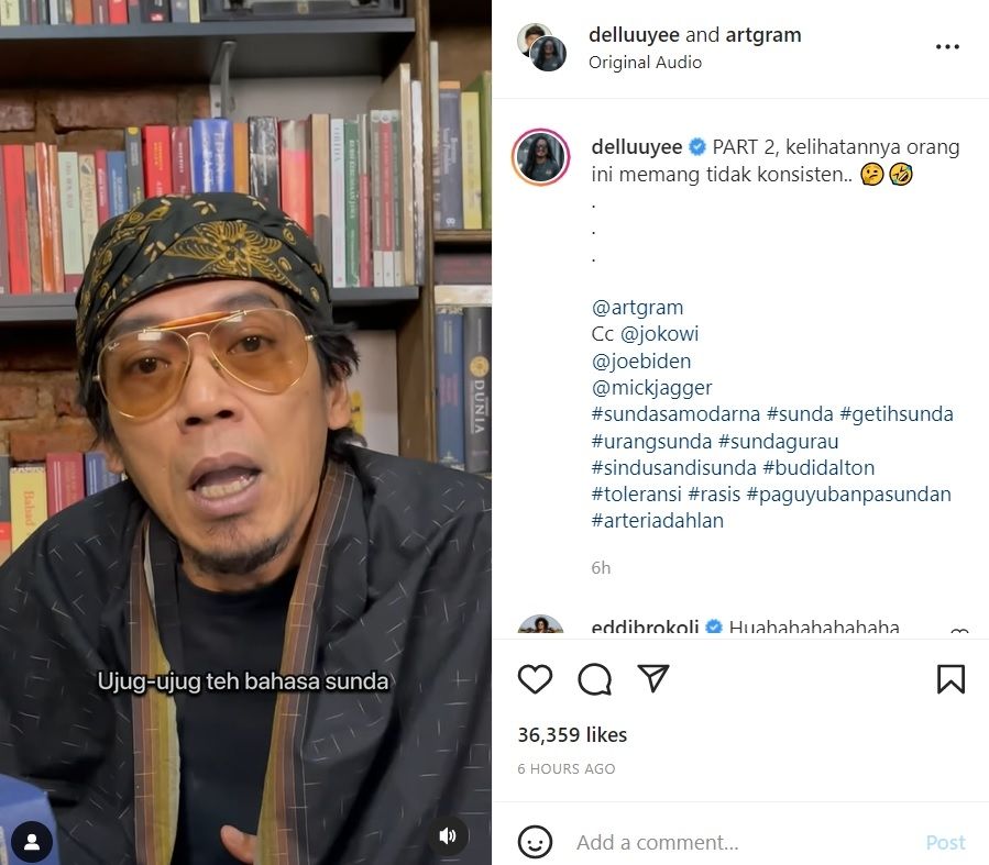 Sebut Kata 'Ujug-ujug', Arteria Dahlan Mendadak Dikuliahi Budayawan Budi Dalton (Instagram/@artgram;@delluuyee)