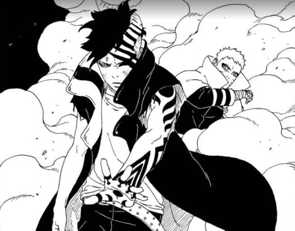 Manga Boruto chapter 65, Kawaki melindungi Naruto (Mangaplus)