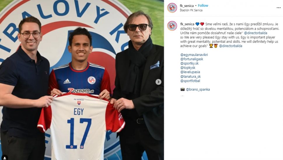 Egy Maulana Vikri perpanjang kontrak di FK Senica. (Instagram/fk_senica)