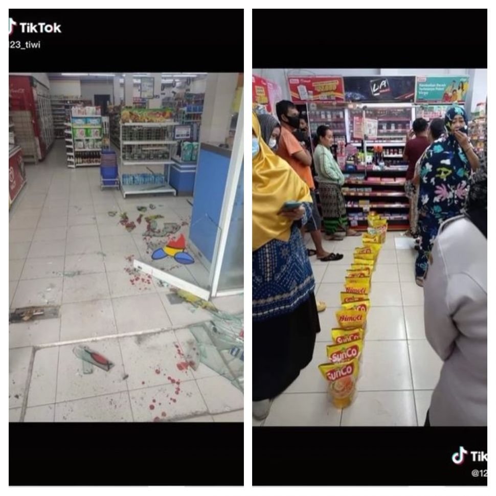 Panic buying minyak goreng (TikTok @123_tiwi)