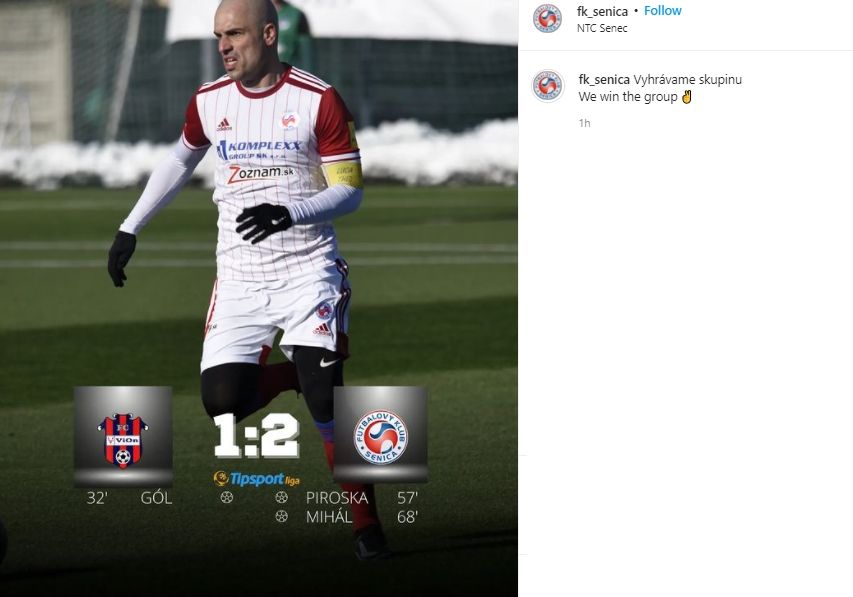 FK Senica meraih kemenangan dalam duet debut Egy dan Witan. (Instagram/fk_senica)