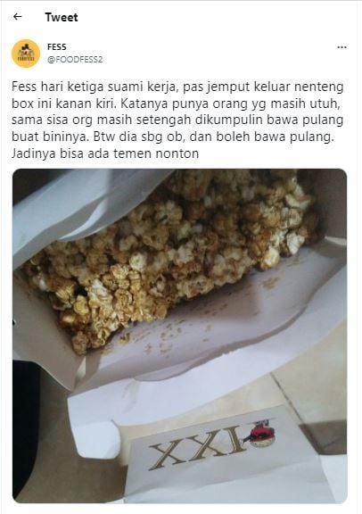 Popcorn sisa (TikTok @FOODFESS2)