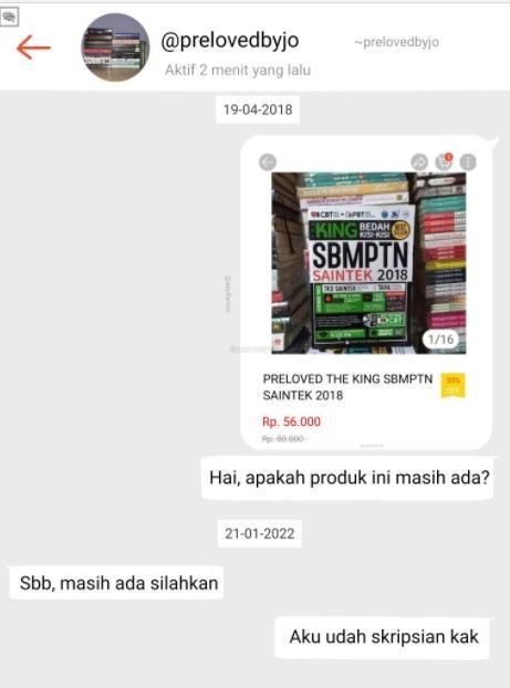 Penjual slow respons (twitter.com/convomfs)