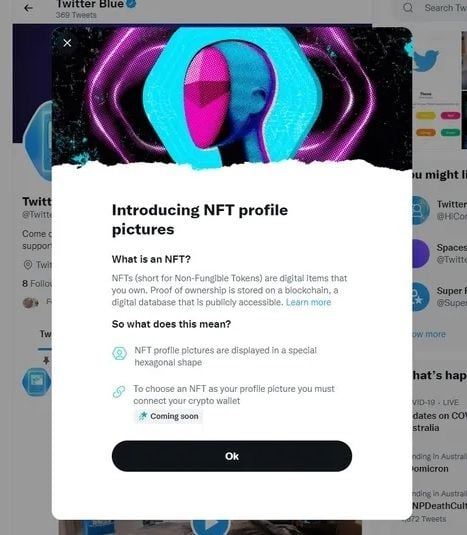 Fitur baru Twitter, NFT. [ZDNet]