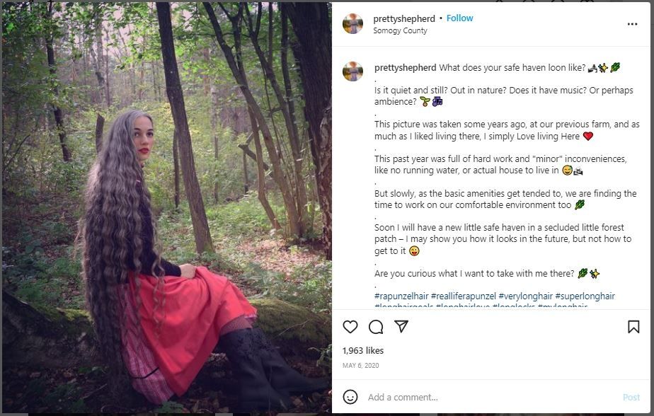Curhat Wanita Rambut Beruban Sejak Umur 13 Tahun, Kini Mirip Rapunzel (instagram.com/prettyshepherd)