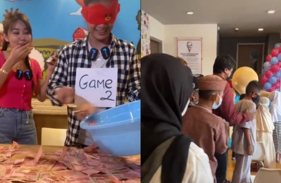 Main game dan bertemu anak yatim (tiktok.com/@vilmeijuga)