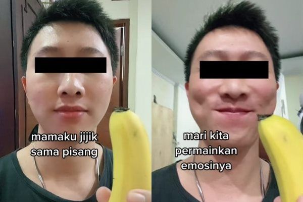 Viral Ibu 'Hajar' Anak Pakai Jurus Kungfu Panda Saat Diberi Pisang. (TikTok)