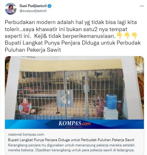 Susi Pudjiastuti (twitter.com/susipudjiastuti)