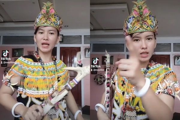 Menohok! Wanita Asli Kalimantan Ini Semprot Edy Mulyadi (TikTok)