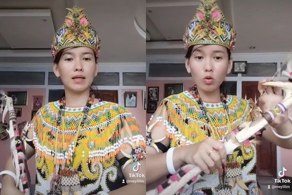 Menohok! Wanita Asli Kalimantan Ini Semprot Edy Mulyadi (TikTok)