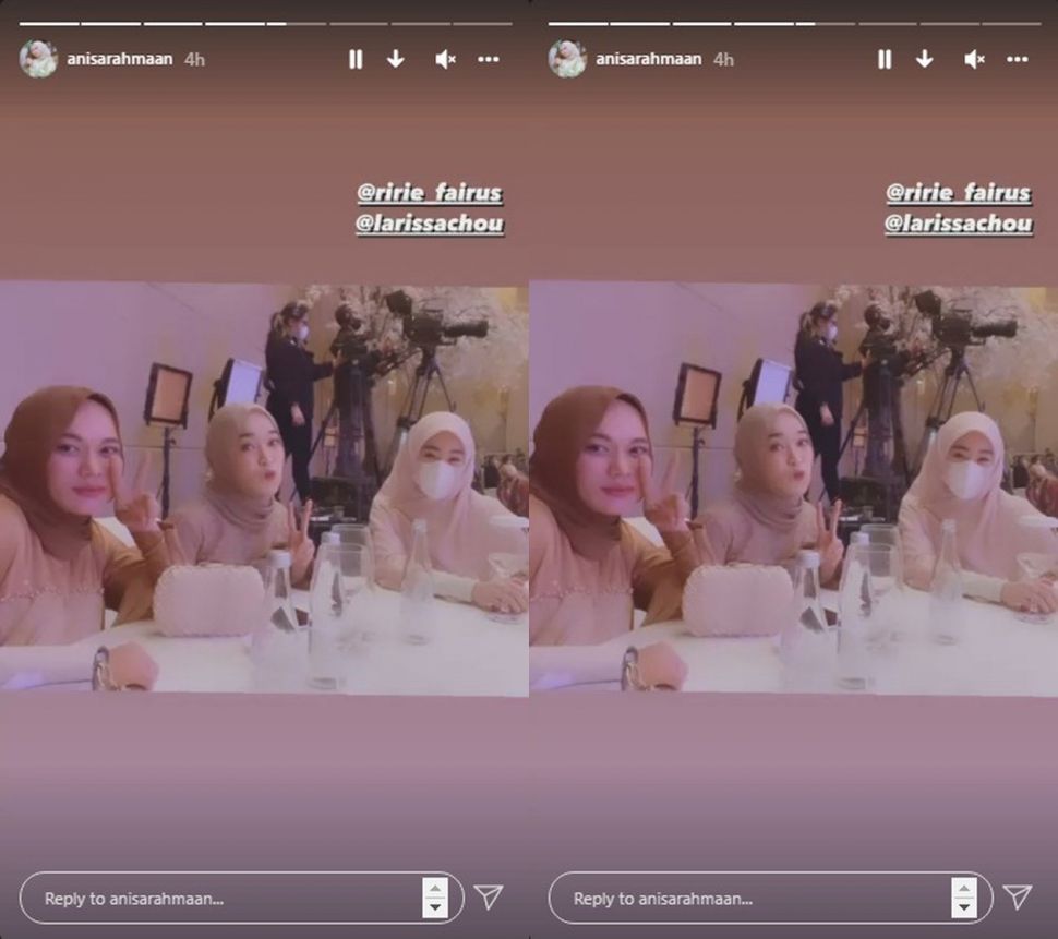 Potret kedekatan Larissa Chou dan Ririe Fairus (Instagram/@anisarahmaan)