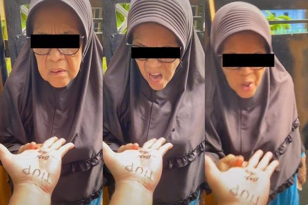 Viral Cowok Tulis Permintaan Melas di Tangan Malah Kena Semprot Emak. (TikTok)