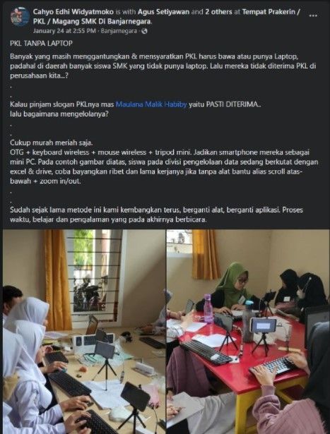 Anak magang pakai fasilitas seadanya (twitter.com/worksfess)