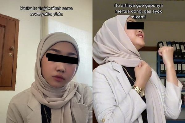 Viral Cewek Langsung Selebrasi Joget Saat Diajak Nikah Cowok Yatim Piatu. (TikTok)