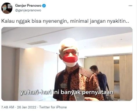 Cuitan Ganjar Pranowo (twitter.com/ganjarpranowo)