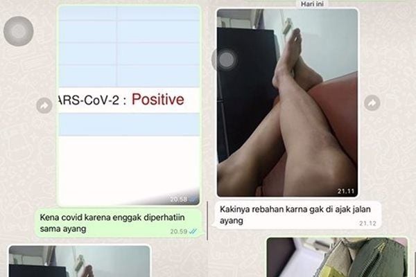 Viral Cewek Kirim Selfie Sesak Napas Dibalas Pacar Balas Pakai Foto Kakinya. (TikTok)