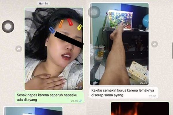 Viral Cewek Kirim Selfie Sesak Napas Dibalas Pacar Balas Pakai Foto Kakinya. (TikTok)