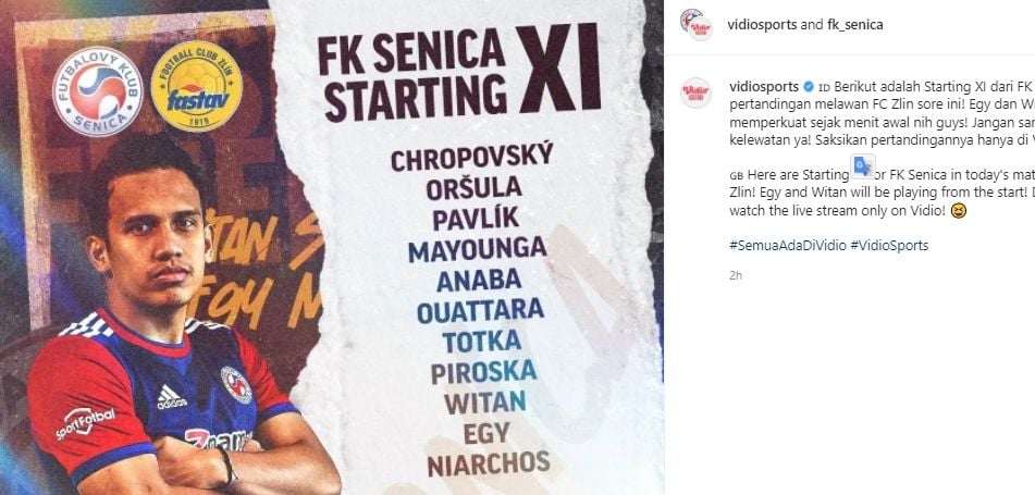 Egy dan Witan kembali duet di FK Senica. (Instagram/fk_senica)