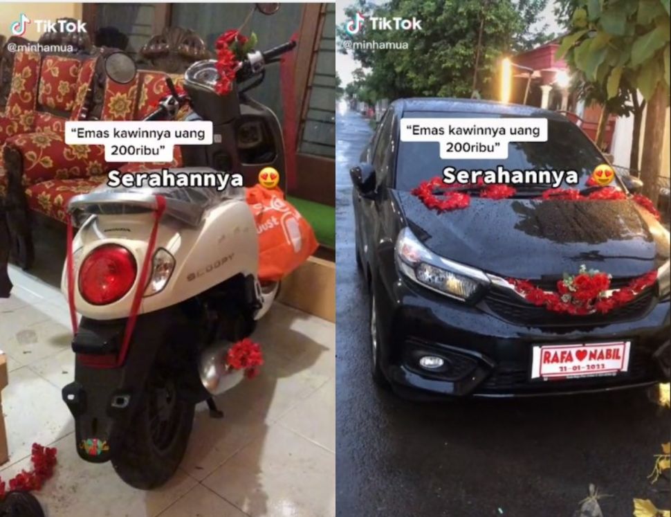 Seserahan barang mewah (tiktok.com/@minhamua)