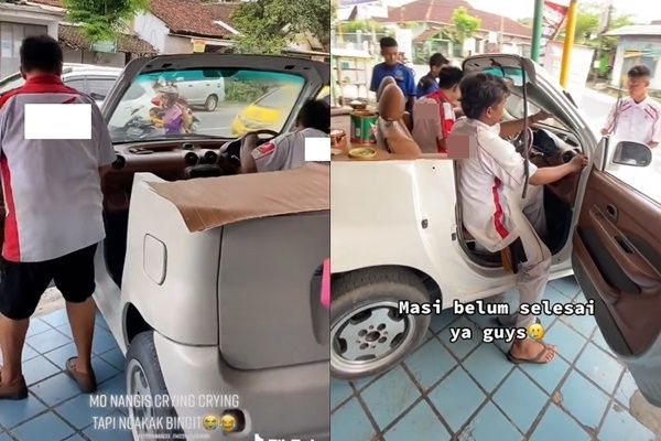 Viral Bapak-bapak Rancang Mobil Dua Pintu untuk Anak Gadisnya (TikTok)