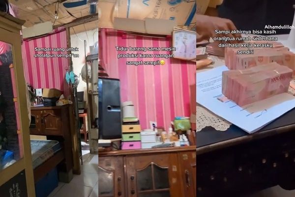 Viral Kisah Anak Ubah Nasib Ortu, Awalnya Tinggal di Rumah Atap Kardus Kini Berhasil Bangun Rumah (TikTok)