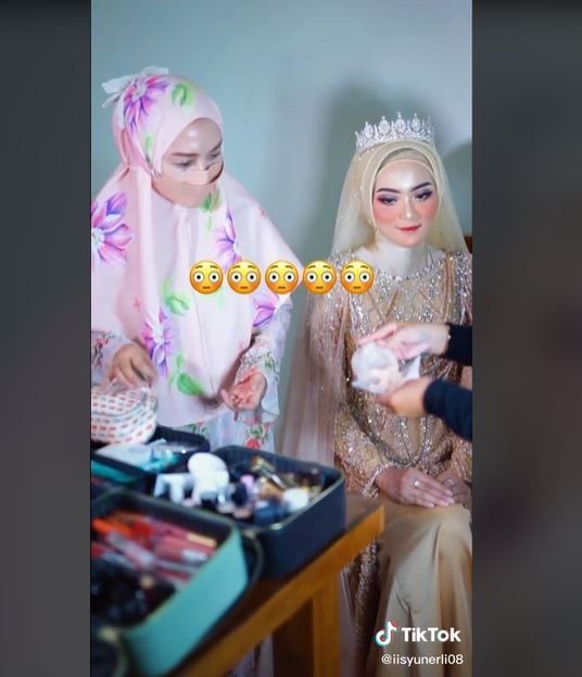 Viral MUA Dimintai Bedak Pengantin Ibu-ibu (tiktok.com/@iisyunerli08)