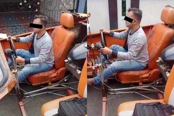 Viral Pria Naik Mobil 'Lamborghini' Rakitan Bikin Sultan Ketar-ketir. (TikTok)