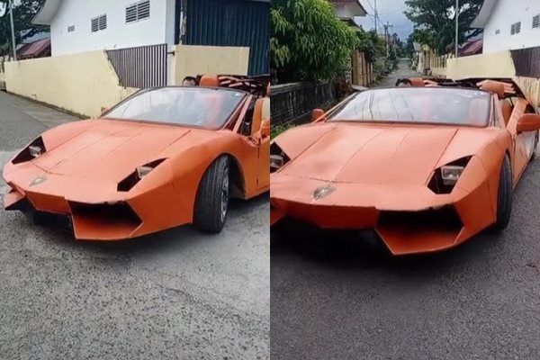 Viral Pria Naik Mobil 'Lamborghini' Rakitan Bikin Sultan Ketar-ketir. (TikTok)