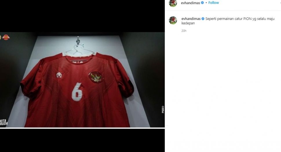 Pesan berkelas Evan Dimas usai dapat kritikan berkat performanya di timnas Indonesia. (Instagram/evhandimas)