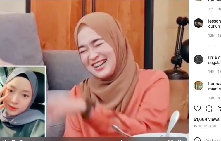 Ririe Fairus tertawa saat melihat foto Nissa Sabyan [instagram]