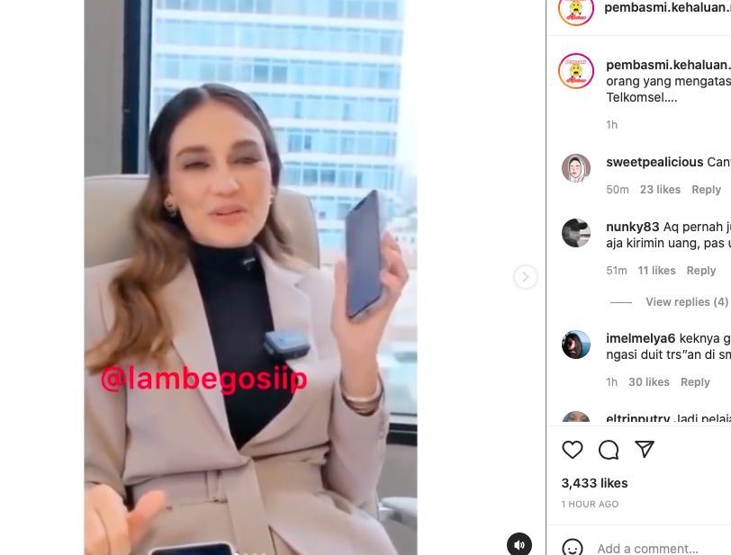 Unggahan Luna Maya tertipu Rp2 juta [instagram]