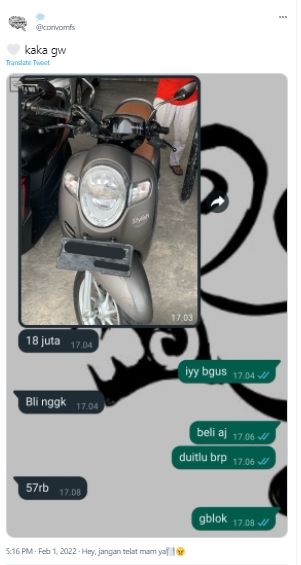 Bukti percakapan si kakak dengan adiknya yang menjadi viral sebab jawaban kakaknya bikin emosi. (Twitter/convomfs)