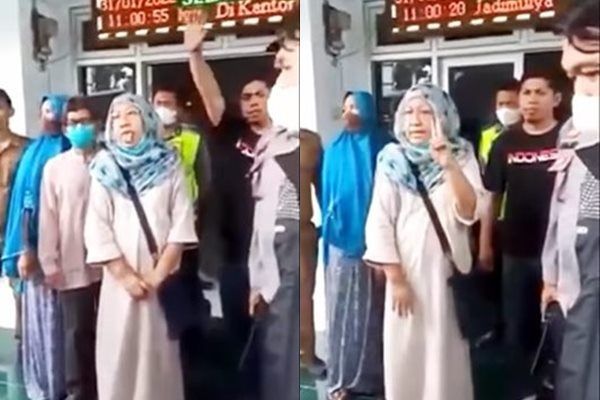 Klarifikasi Emak-emak Pemaki Driver Ojol di Cirebon Bikin Emosi. (Instagram/@fakta.indo)