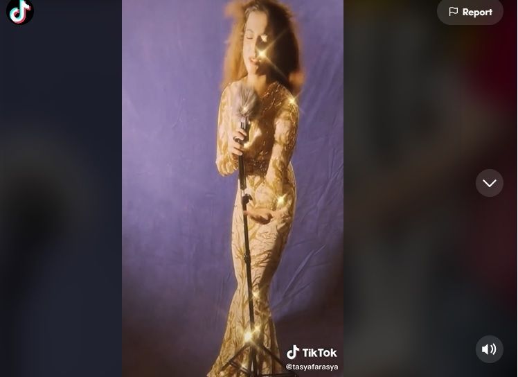 Tasya Farasya Berubah Jadi Celine Dion. (TikTok)