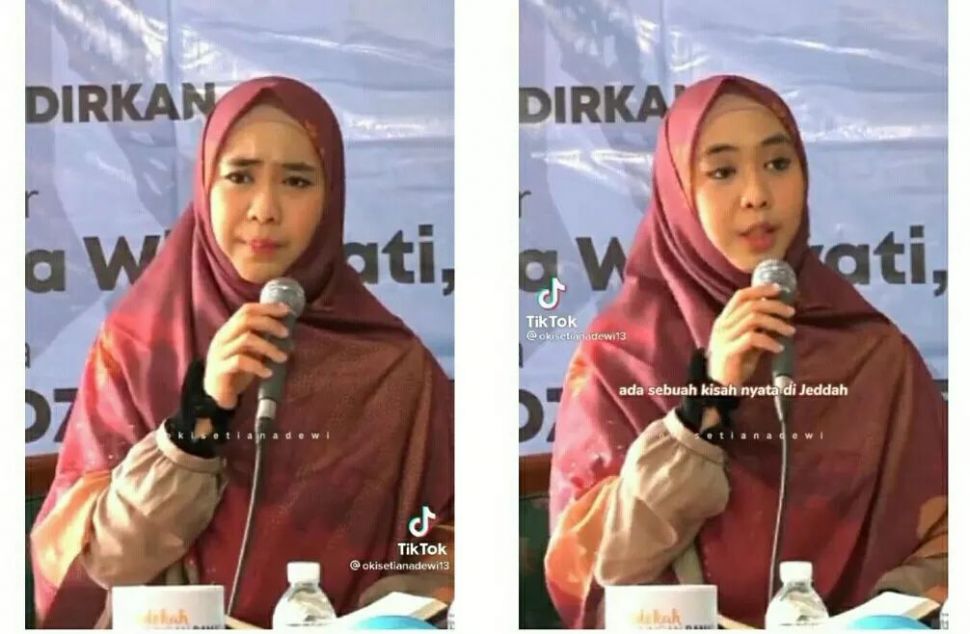 Tangkapan layar ceramah Oki Setiana Dewi soal istri tutupi KDRT. [Instagram]