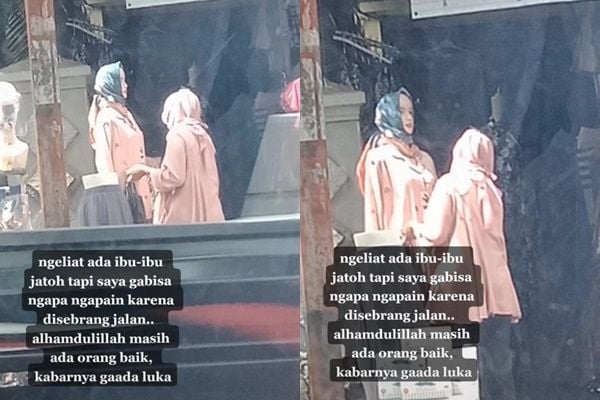 Viral 'Ibu-ibu' Jatuh Tengkurap di Jalan, Pas Ditolong Penampakannya Bikin Publik Emosi: Sakarepmu (TikTok)