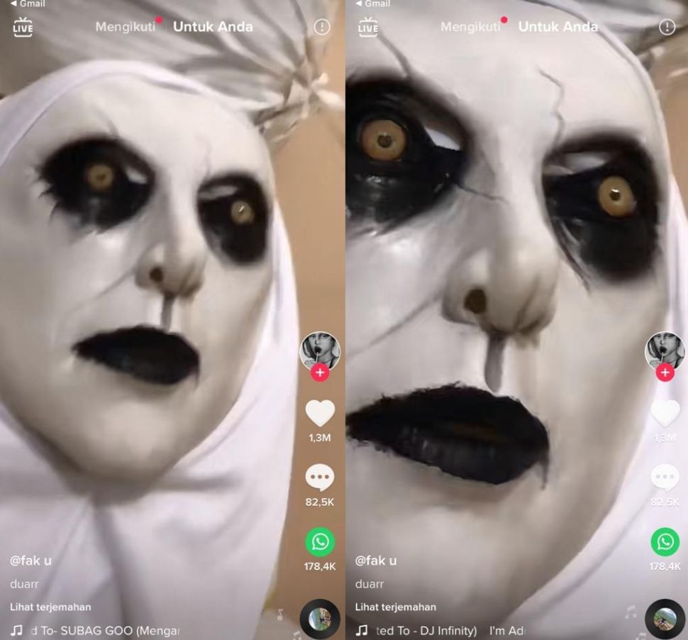 Wujud boneka mengerikan yang dibagikan warganet TikTok (TikTok)