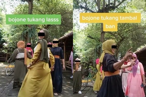 Viral Emak-emak Fashion Show Pamer Pekerjaan Suami, Penampilannya Jadi Perdebatan Warganet (TikTok)