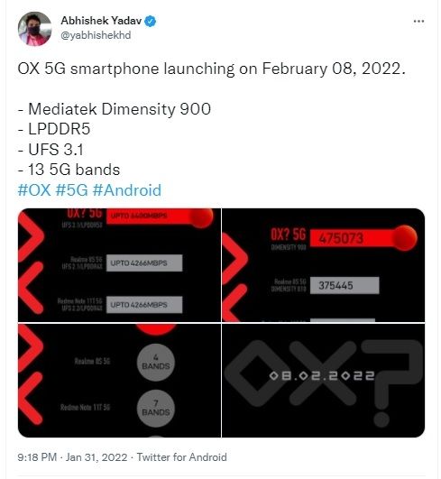 Bocoran Infinix Zero 5G. [Twitter]