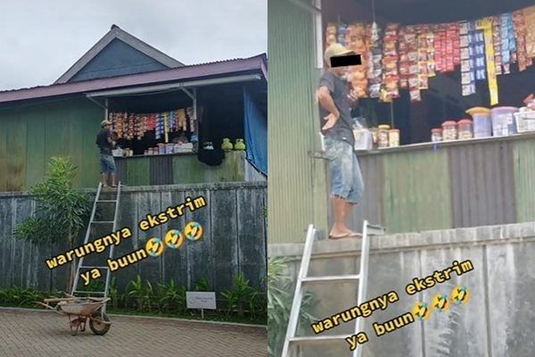 Viral Penampakan Warung Ekstrem Bikin Ngakak. (TikTok)