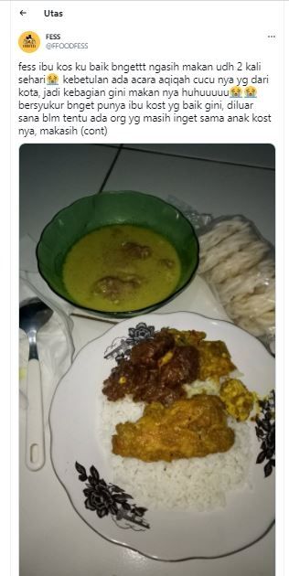 Gulai kambing dari ibu kos (Twitter @FFOODFESS)