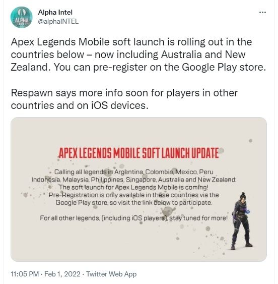 Apex Legends Mobile. [Twitter] 